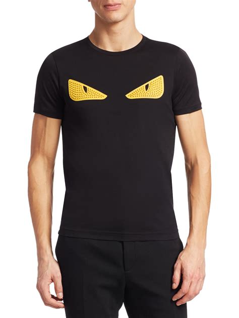 mens nlack fendi t shirt|T.